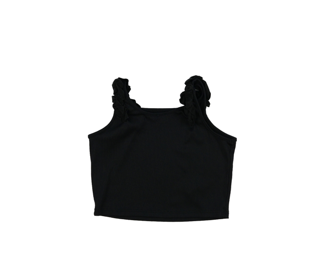 Černý crop top River Island 