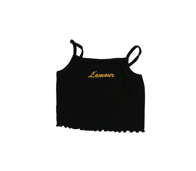 Černý crop top River Island 