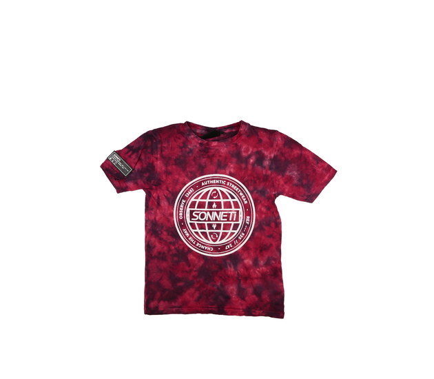 Bordo batikované triko Sonneti