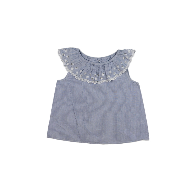 Modrá pruhovaná halenka s límečkem George