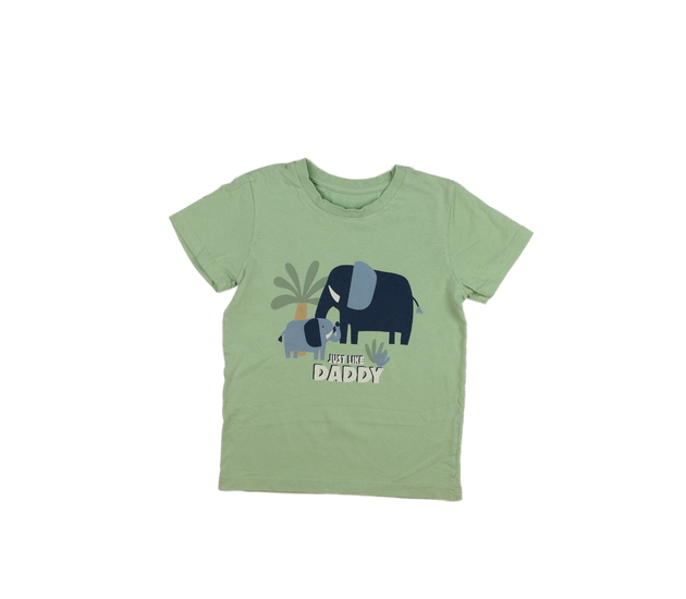 Světle zelené triko se slony 