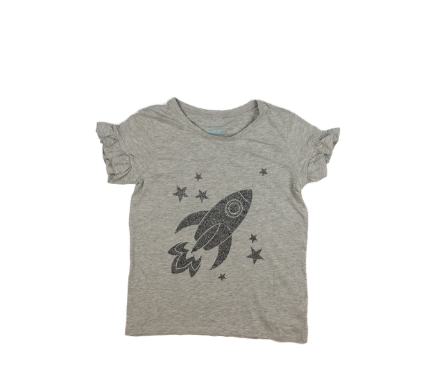 Šedé melírované triko s raketou Next