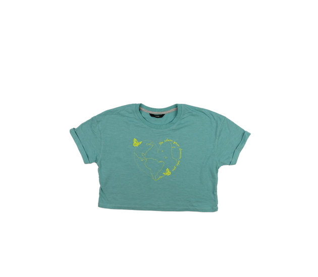 Modrý crop top se srdcem George