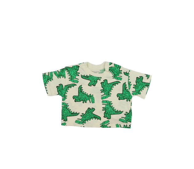 Krémové široké triko s dinosaury Primark 