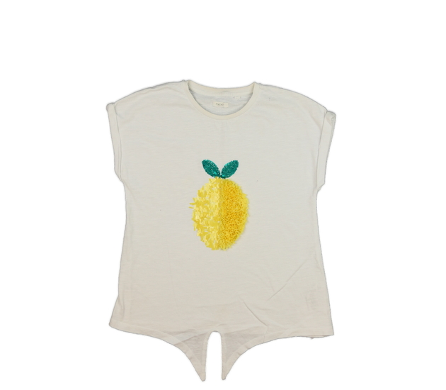Bílé triko s citronem Next