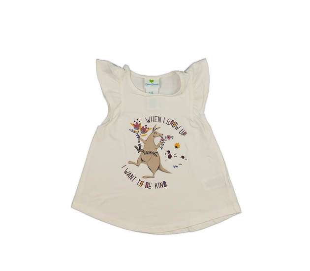 Bílé triko s klokanem 