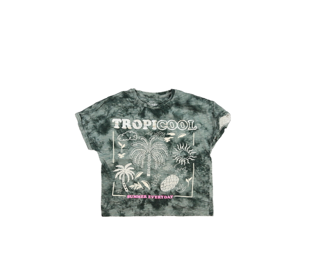 Šedý batikovaný crop top M&S