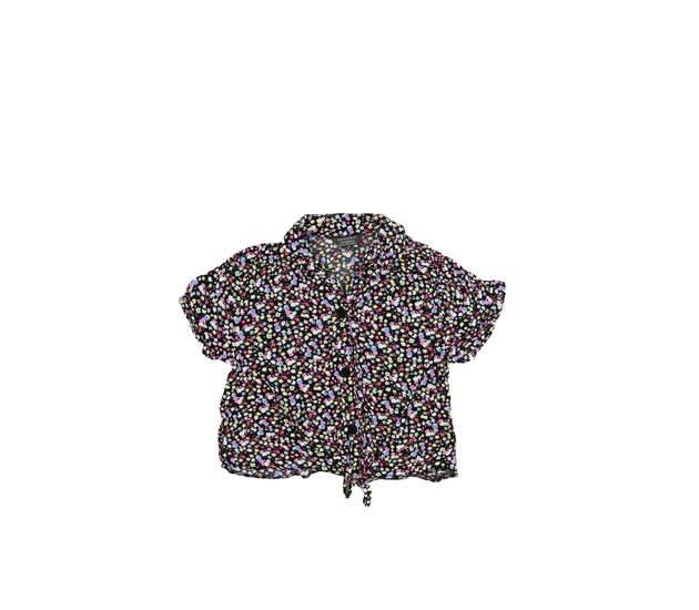 Černý květinový crop top Primark 