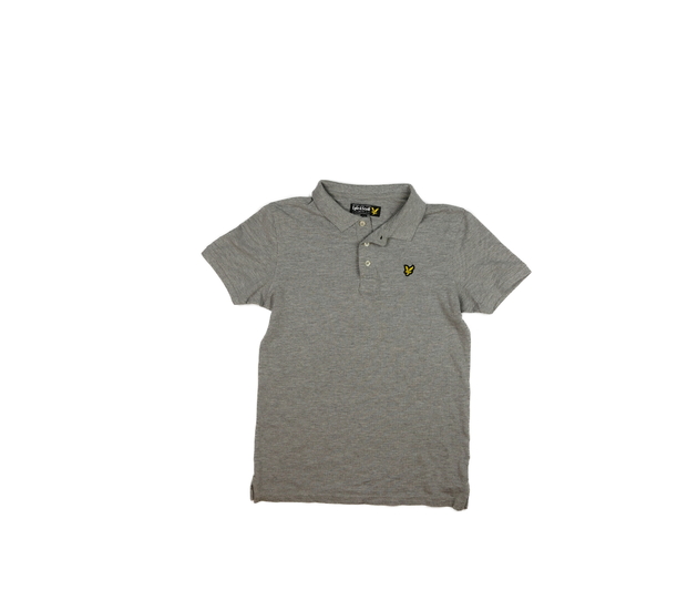 Šedé melírované triko s límečkem 