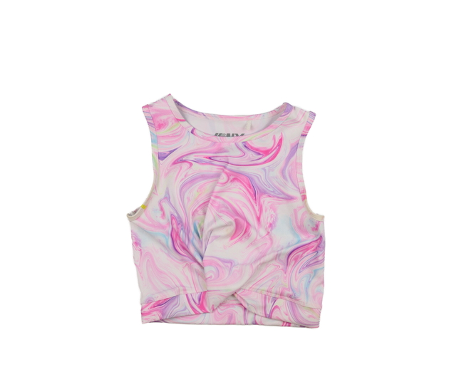 Světle batikovaný sportovní crop top Next