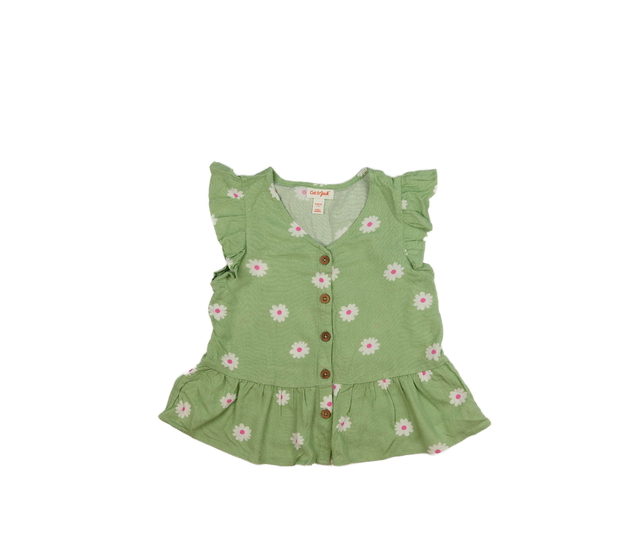 Zelené květinové tílko 