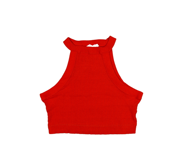 Červený crop top 