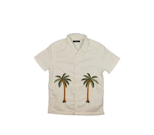 Krémová košile s palmami Next