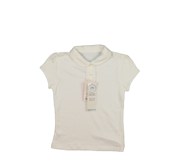 Nové bílé triko s límečkem George