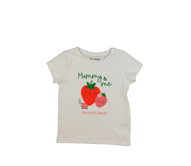 Bílé triko s jahodami 