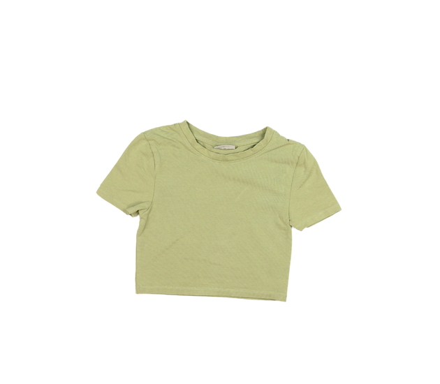 Olivově zelený crop top 