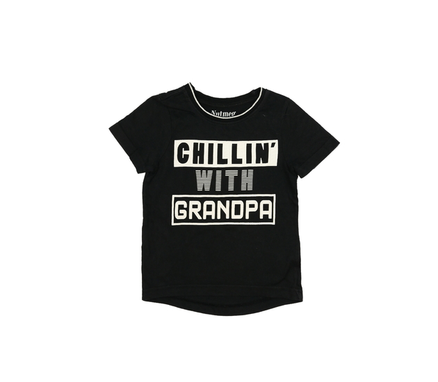 Černé triko s roztomilým nápisem Nutmeg