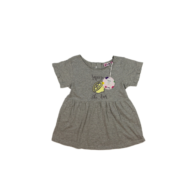 Nové šedé melírované triko s citrony 