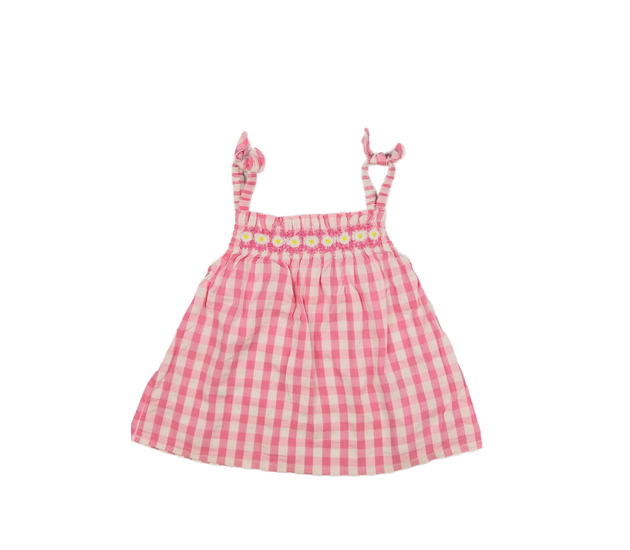 Růžovo-bílé kostkované tílko George