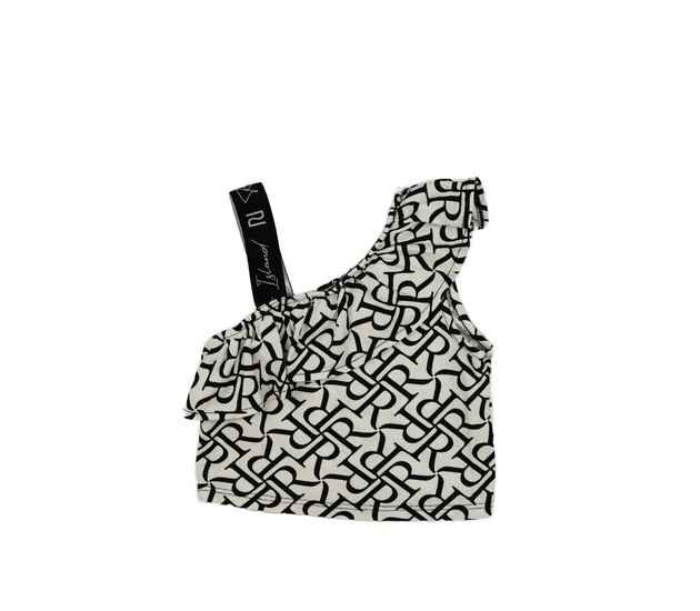 Bílý crop top River Island 