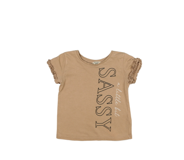 Hnědé triko s nápisem River Island 