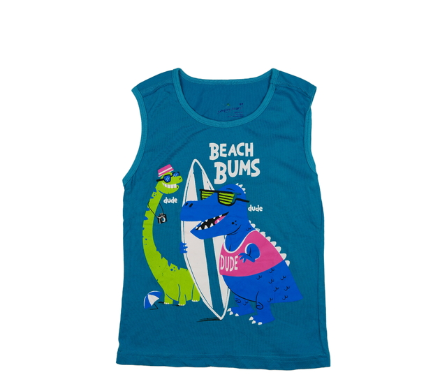 Modré tílko s dinosaury 