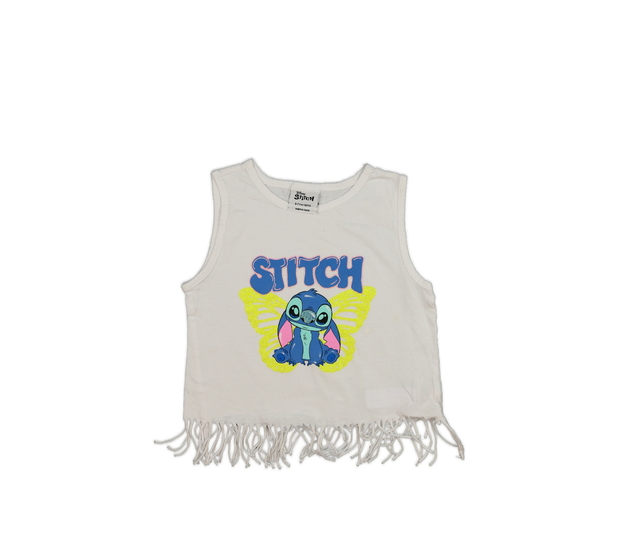 Bílý crop top Stitch Primark