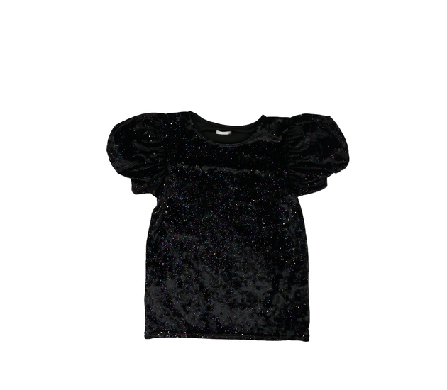 Černé semišové lesklé triko Next