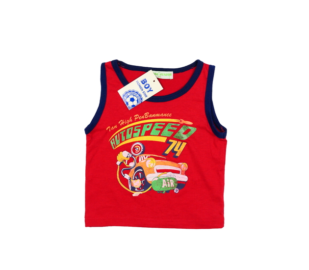 Nové červené tílko s autem 