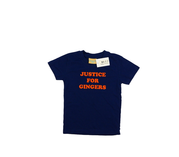 Nové tmavě modré triko s oranžovým nápisem 