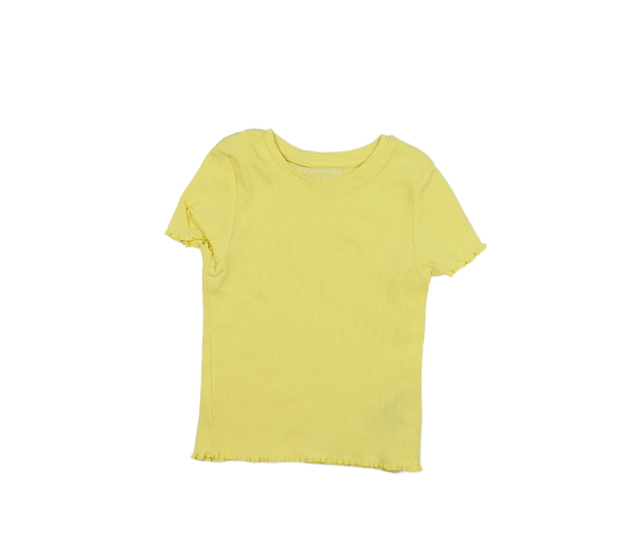 Žluté žebrované triko Primark 