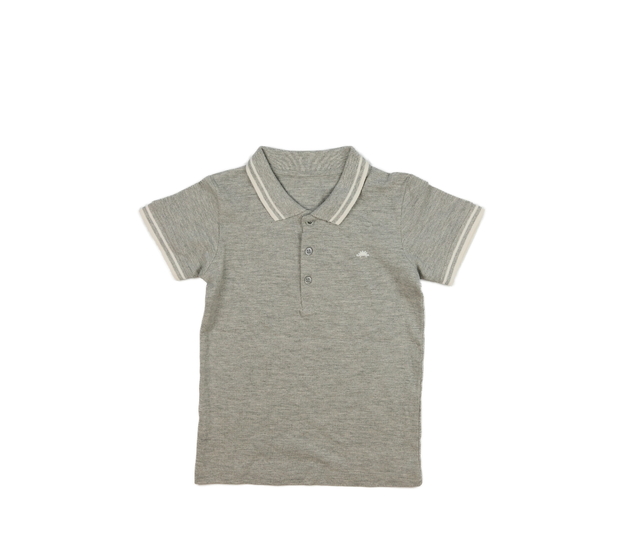 Šedé triko s límečkem 