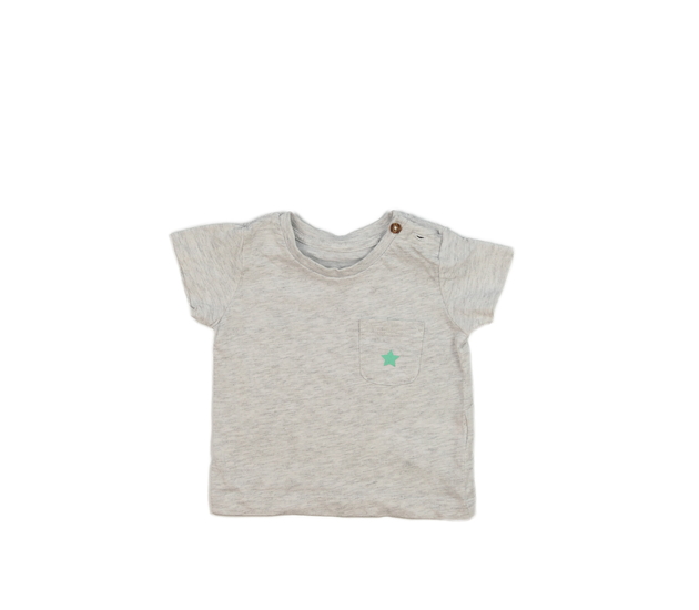 Šedé triko s kapsičkou 