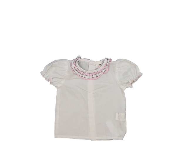 Bílá halenka s volánkem kolem krku