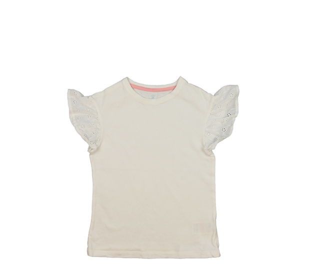 Krémové triko s madeirovými rukávky Mothercare