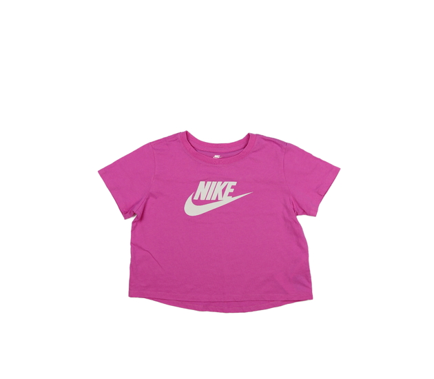 Růžový crop top Nike 