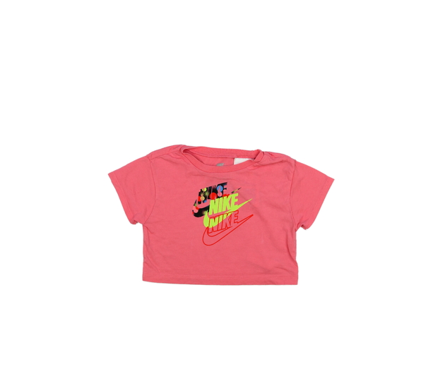 Růžový crop top Nike 