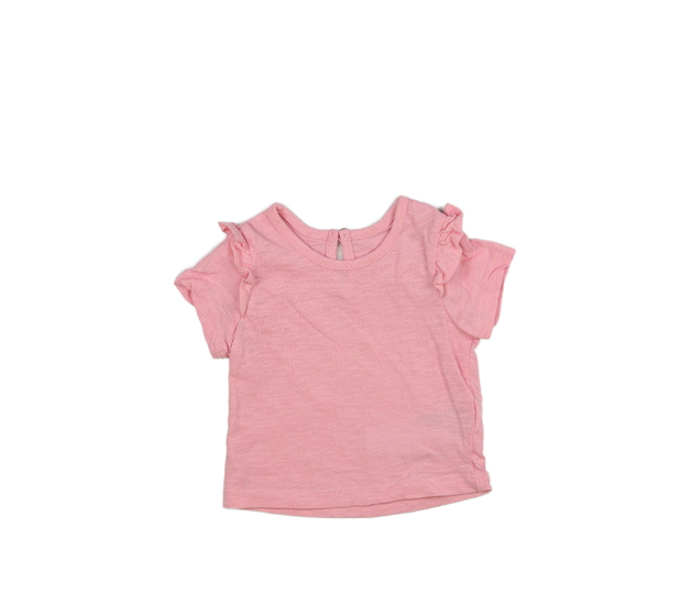 Růžové melírované triko s volánky Primark 
