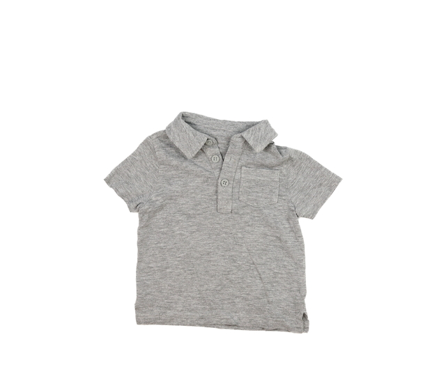 Šedé triko s límečkem a kapsou Mothercare