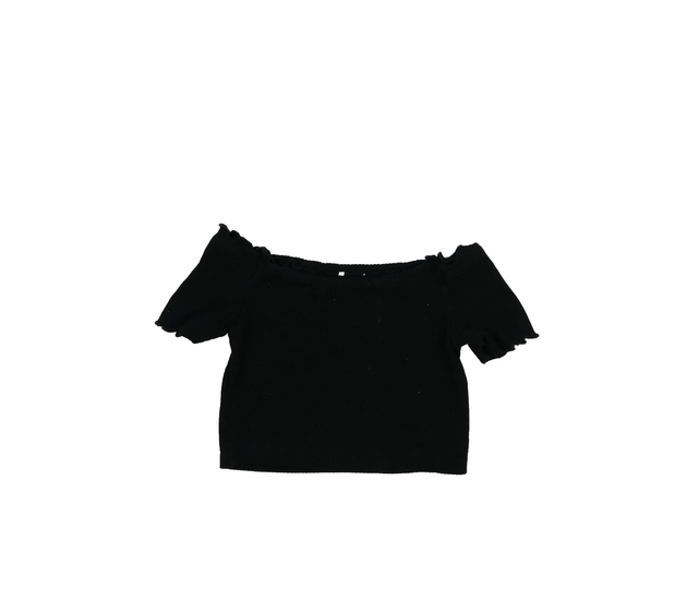 Černý crop top River Island 