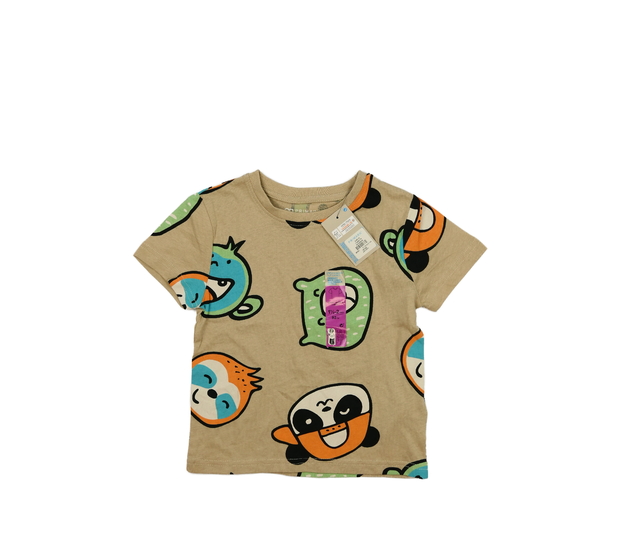 Nové hnědé triko s obrázky Primark 