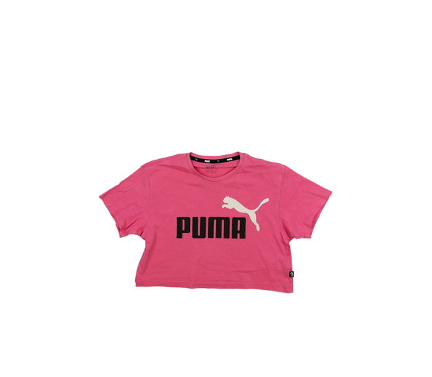 Růžový crop top Puma 