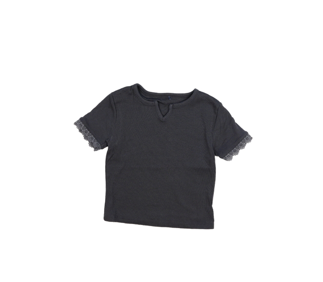 Šedý crop top s krajkou George