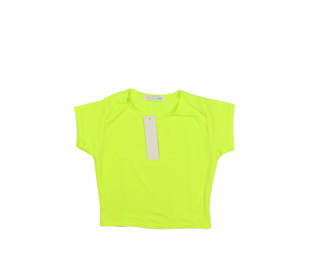 Nový neonově žlutý crop top 