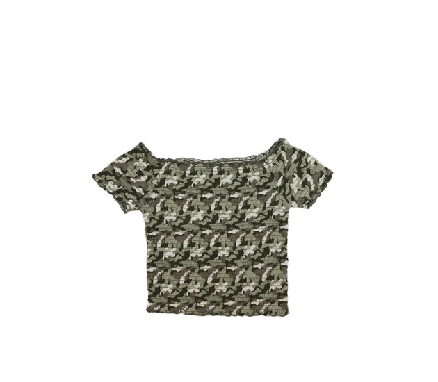Maskáčový prošívaný crop top vel. 170 Primark 