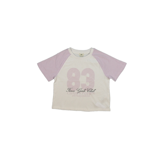 Bílý crop top s fialovými rukávy River Island 