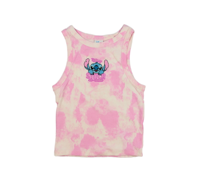 Růžové batikované tílko Stitch Disney 