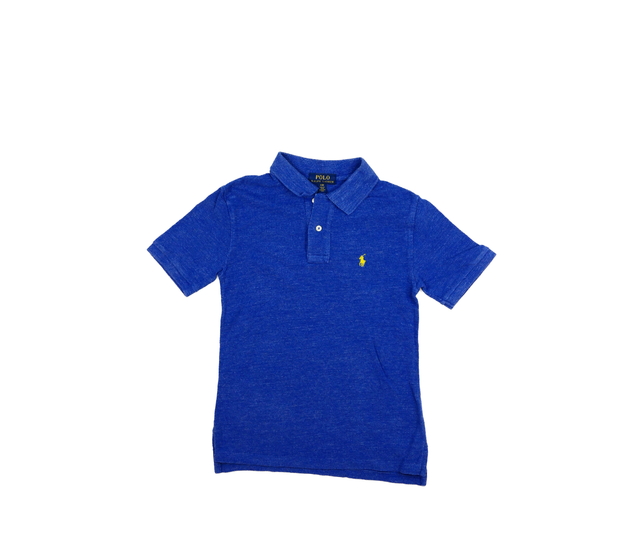Modré melírované triko s límečkem Ralph Lauren 
