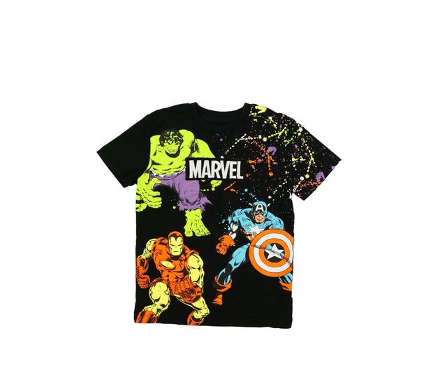 Černé stylové triko Marvel Next