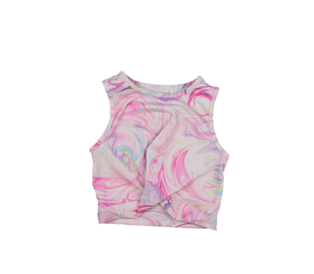 Světlý batikovaný crop top Next